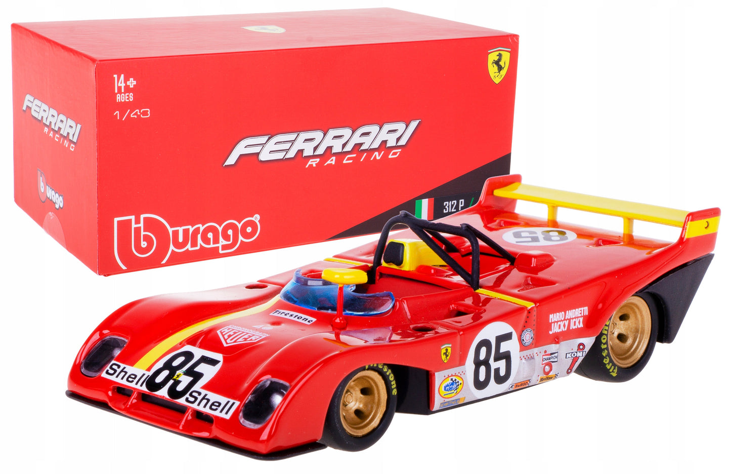 Ferrari 312P 1972 cu vitrina plexiglass - 1/43 Bburago Signature