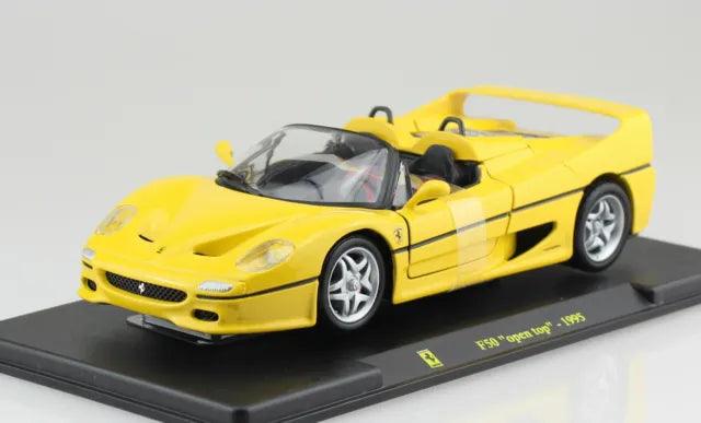 F50 open top 1995 galben cu vitrina plexiglass -1/24 de Bburago