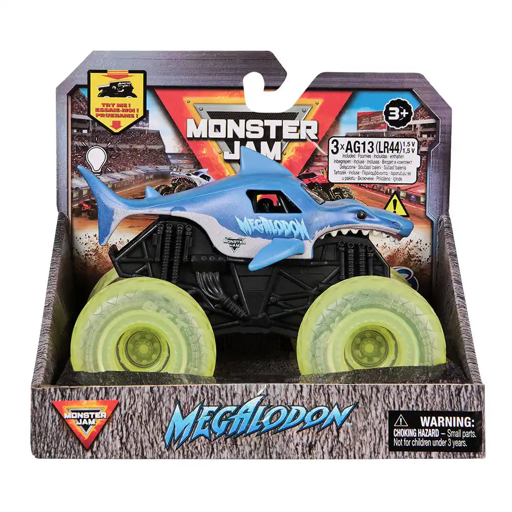 Monster Jam Megalodon cu roti care lumineaza - 1/43