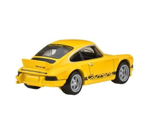 Masinuta metalica Porsche 911 Carrera RS 2.7 galben - 1/64 HW Premium