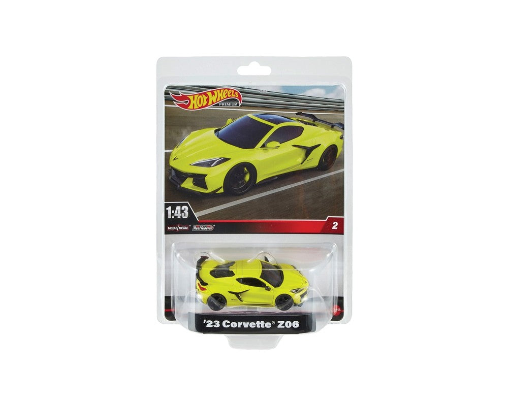 Corvette Z06 galben 2023 - 1/43 Hot Wheels Premium