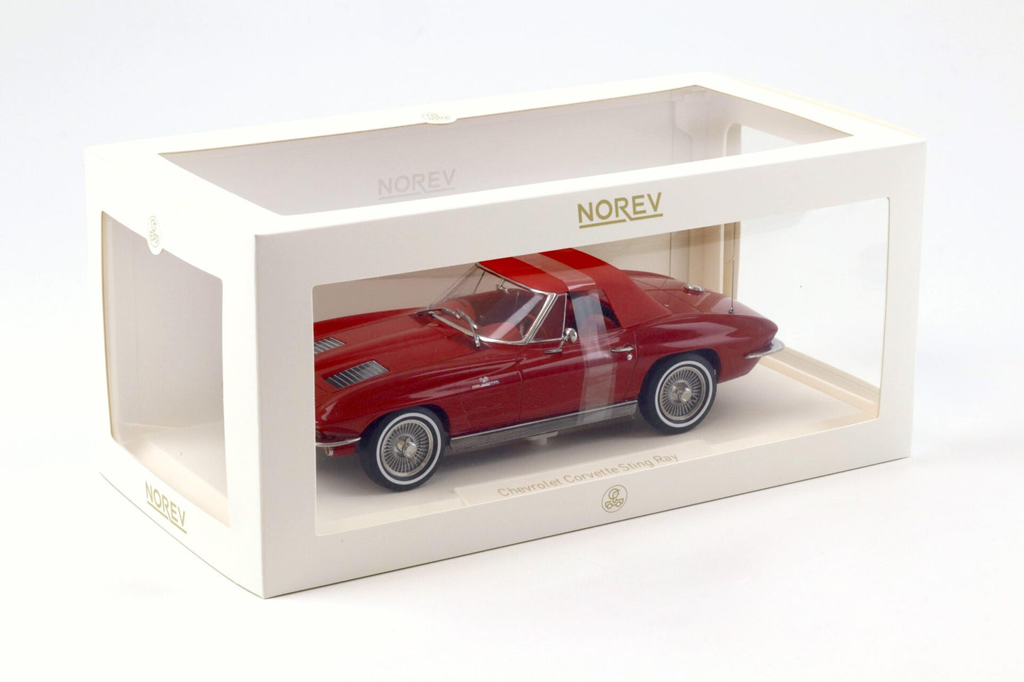 Chevrolet Corvette Sting Ray Cabriolet 1963 Riverside rosu - 1/18 Norev
