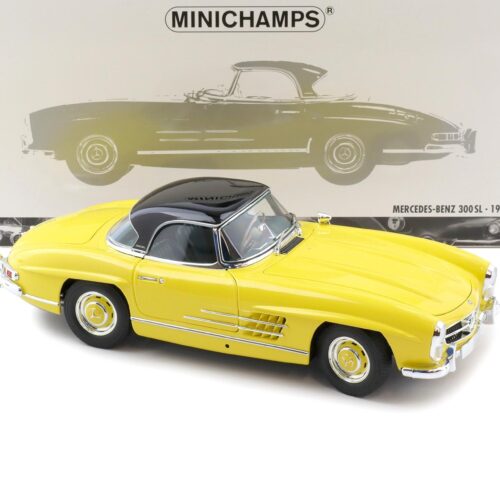 Mercedes-Benz 300SL roadster cu hardtop W198 1957 galben - 1/18 Minichamps