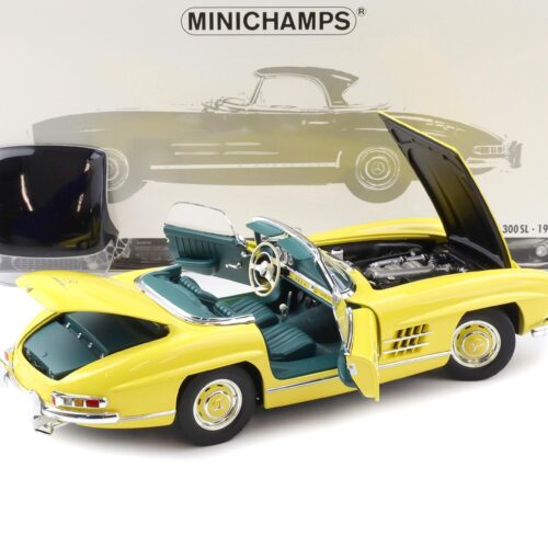 Mercedes-Benz 300SL roadster cu hardtop W198 1957 galben - 1/18 Minichamps