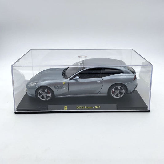 Ferrari GTC4 Lusso 2017 silver grey cu vitrina plexiglass - 1/24 Bburago