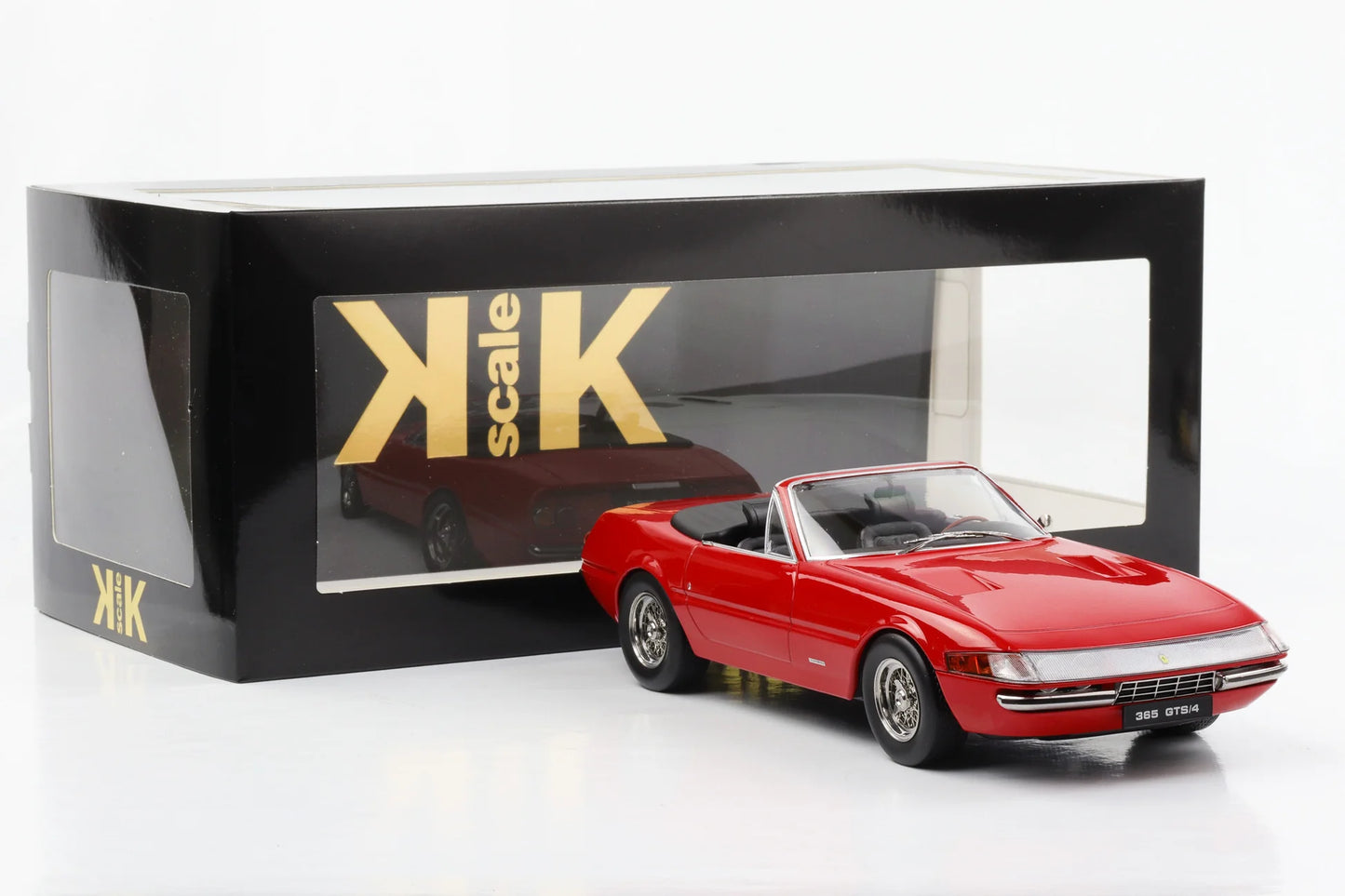 Ferrari 365 GTS/4 1969 rosu cu interior negru - 1/18 KKScale