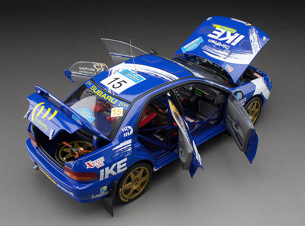 Subaru Impreza 555 #15 Alister McRae/Stuart Loudon Logiman Mythical Cars Rally 2023 - 1/18 Sun Star