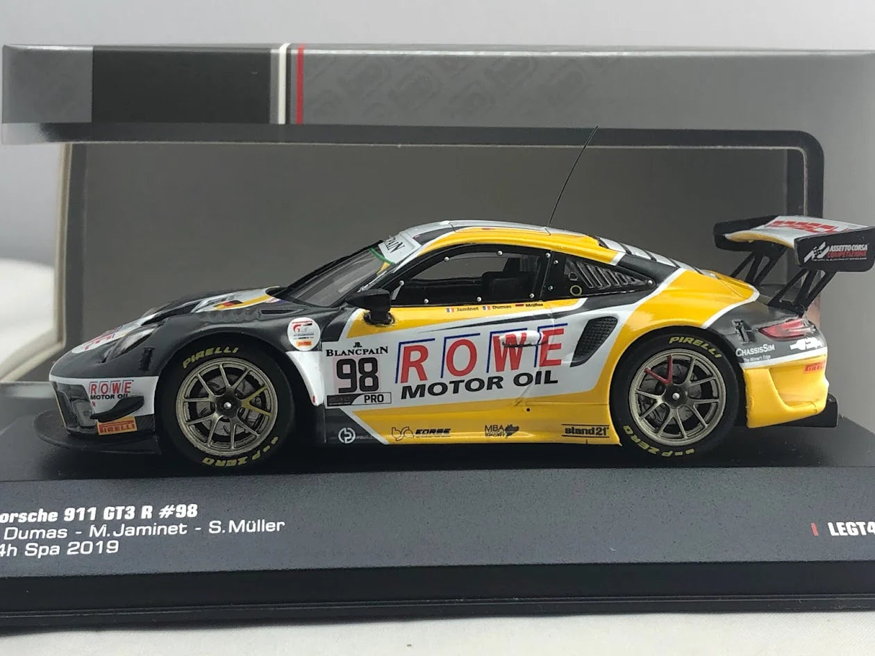 Porsche 911 GT3 R #98 24H Spa 2019 R.Dumas - M.Jaminet - S.Muller cu vitrina plexiglass - 1/43 Ixo Models