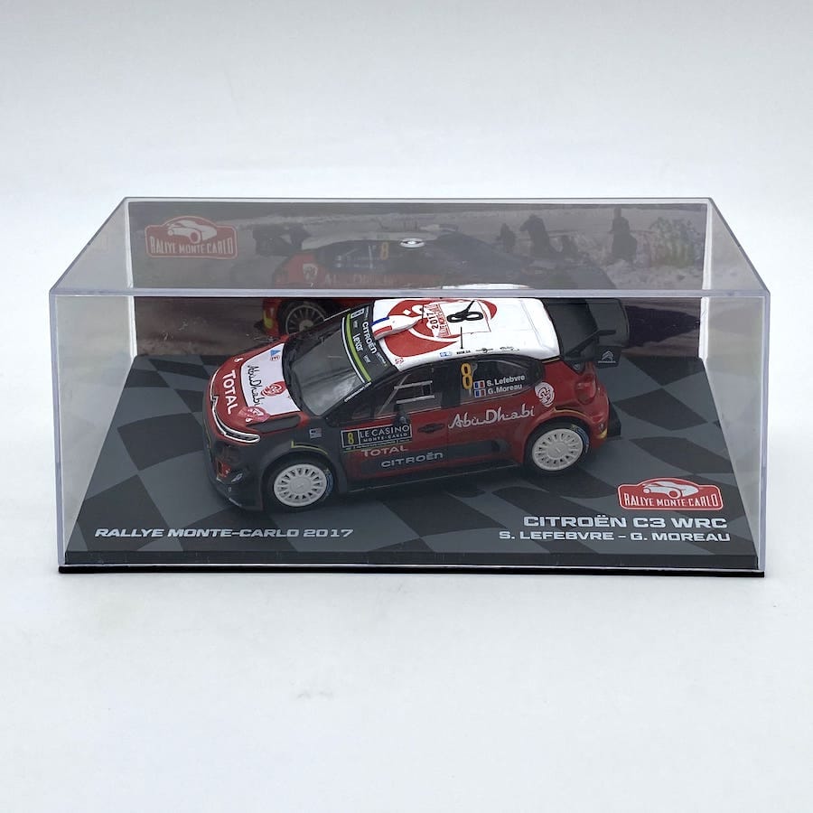Citroen C3 WRC S.Lefebvre - G.Moreau Rallye Monte-Carlo 2017 #8 cu vitrina plexiglass - 1/43 Altaya