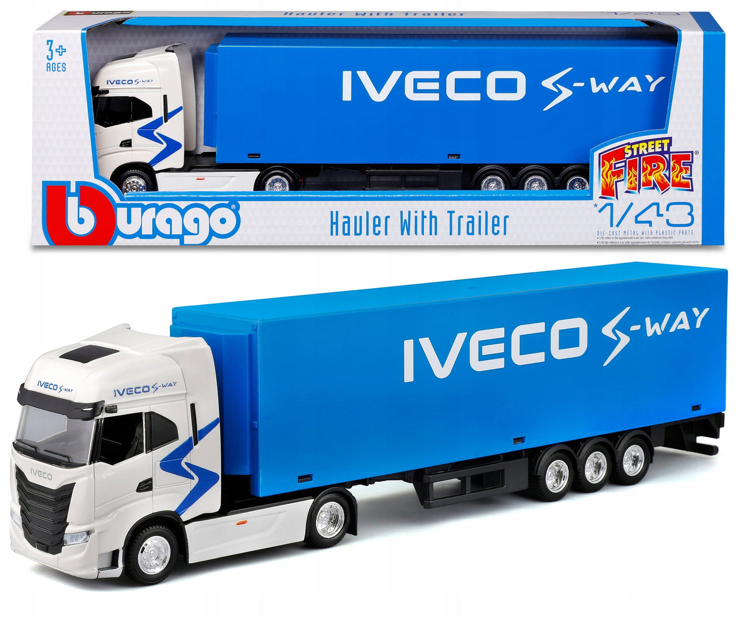 Camion TIR  Iveco S-Way cu remorca - 1/43 Bburago