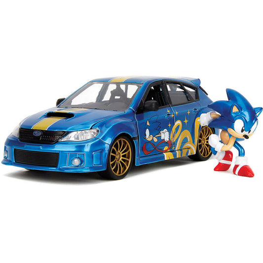 Subaru Impreza Wrx Sti 2012 cu figurina Sonic - 1/24 Jada