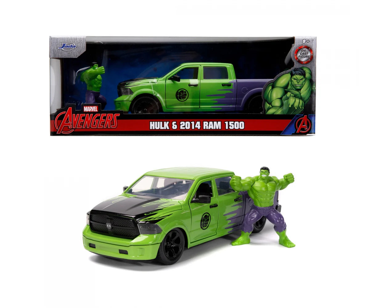 Dodge Ram 1500 cu figurina Hulk - 1/24 Jada