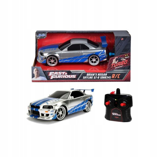 Masinuta Nissan Skyline GT-R R34 cu telecomanda - 1/24 Jada