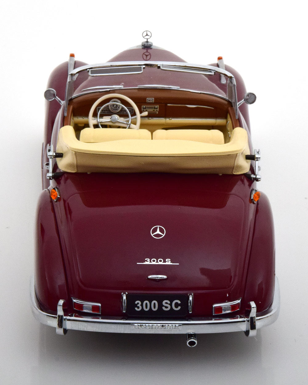 Mercedes 300 SC Cabriolet 1957 visiniu/crem - 1/18 KK-Scale