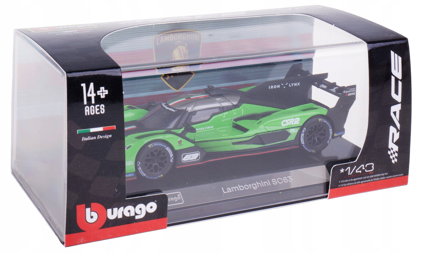 Lamborghini SC63  #63 2023 cu vitrina plexiglass - 1/43 Bburago