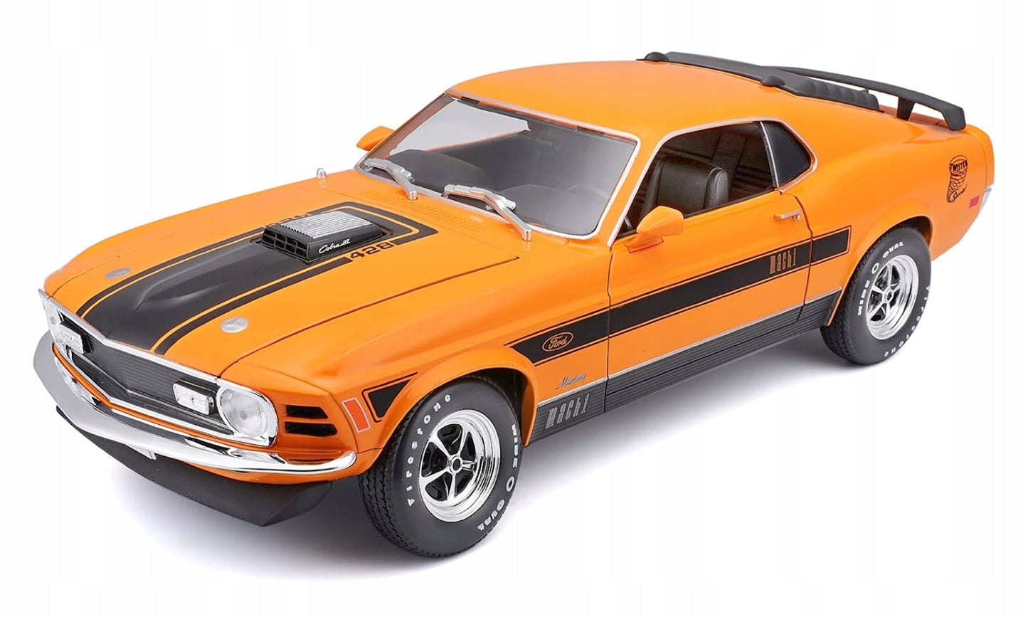 Ford Mustang 1970 Mach 1 portocaliu - 1/18 Maisto