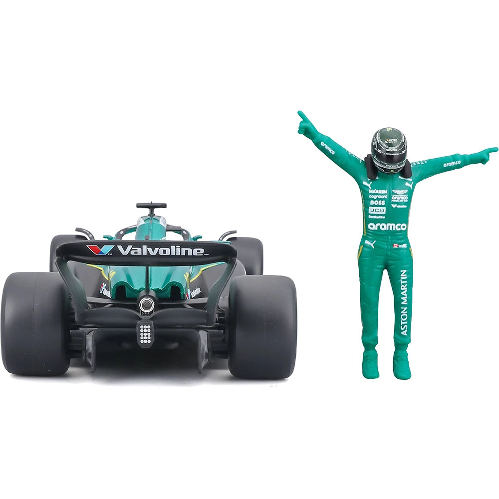 Formula 1 AMR25 Lance Stroll #18 cu figurina - 1/24 Bburago