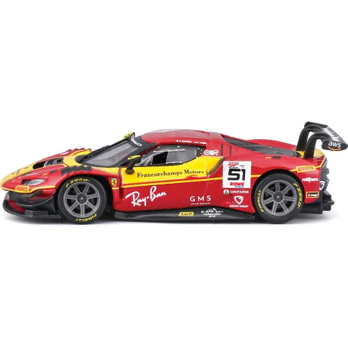Ferrari 296 GT3 #51 cu vitrina plexiglass - 1/43 Bburago