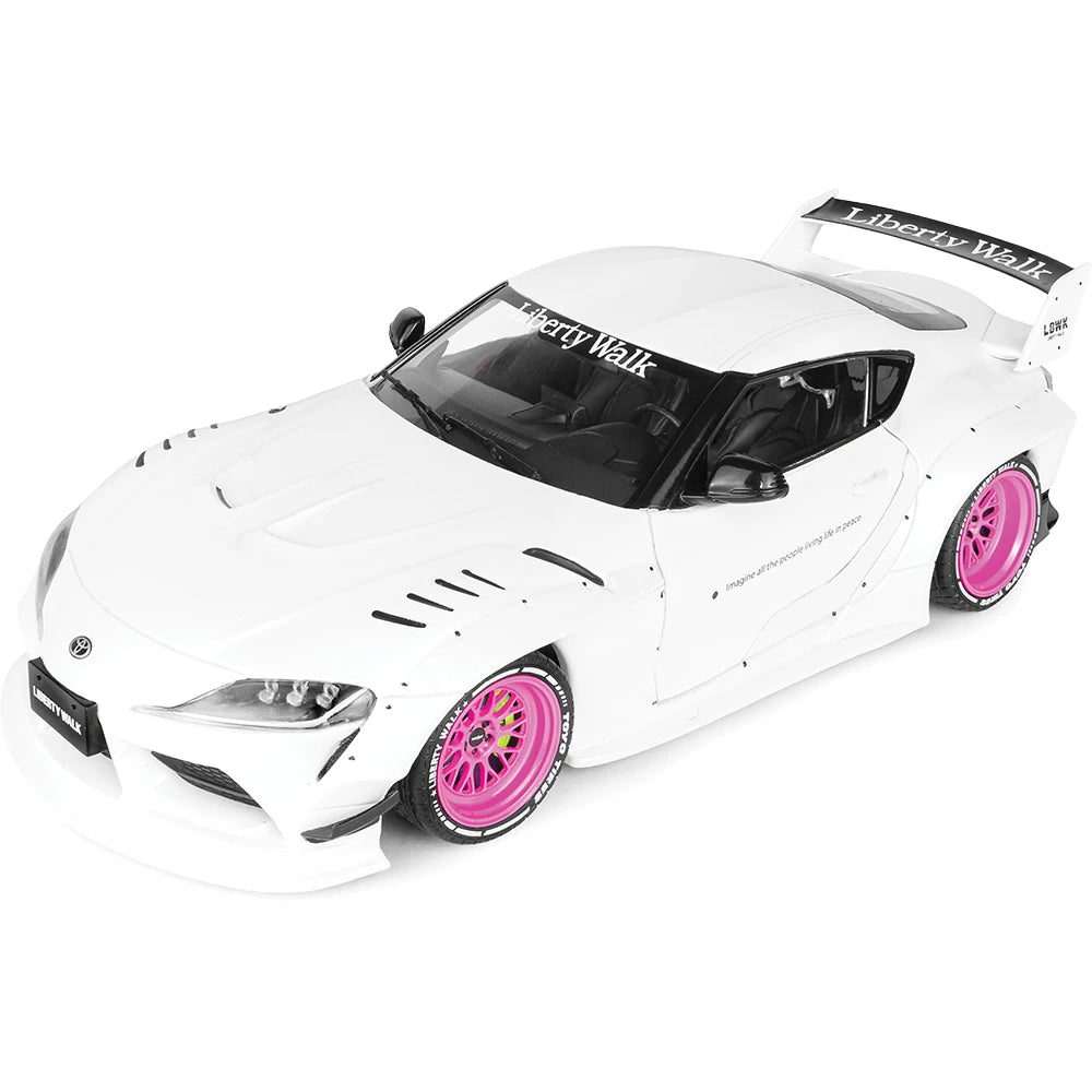 Toyota GR Supra Liberty Walk Body Kit white pink 2025 - 1/18 Solido