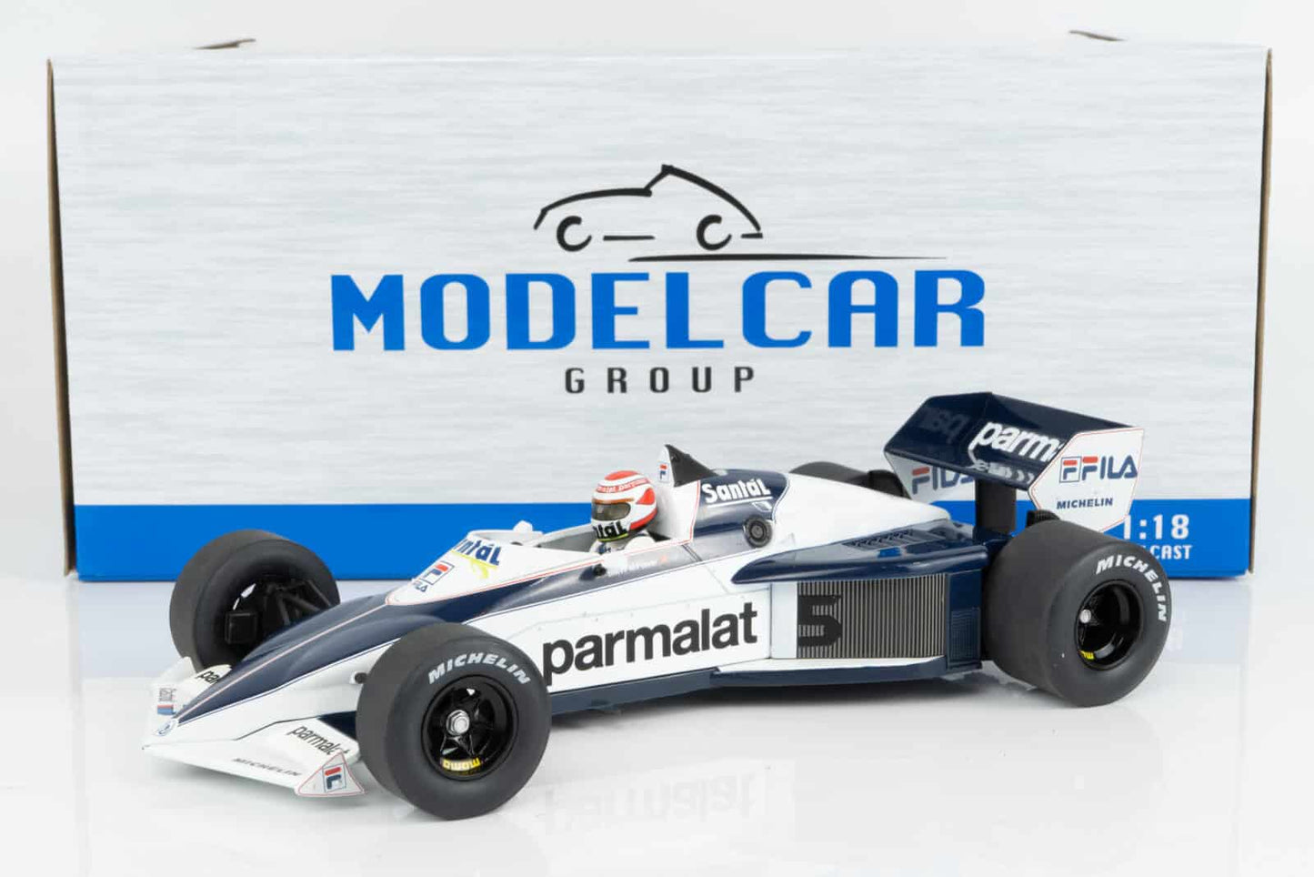 Formula 1 Brabham BT52 #5 Nelson Piquet Winner Brazilian GP 1983 - 1/18 Model Car Group