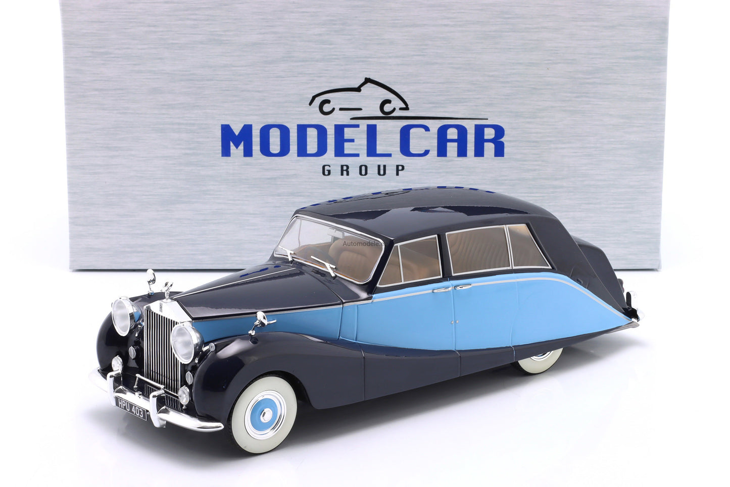 Rolls-Royce silver Wraith Empress by Hooper bleu/bleumarin - 1/18 Model Car Group