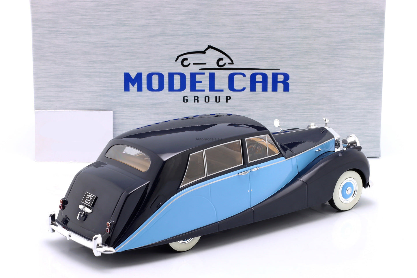 Rolls-Royce silver Wraith Empress by Hooper bleu/bleumarin - 1/18 Model Car Group