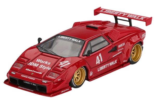 Lamborghini Countach LB-Works red #41 - 1/64 Mini GT