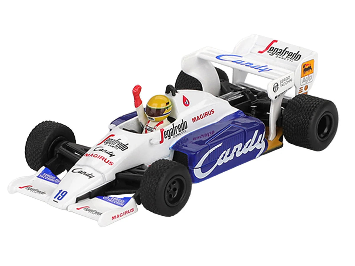 Formula 1 Toleman TG184 #19 1984 Monaco Grand Prix 2nd place Ayrton Senna - 1/64 Mini GT