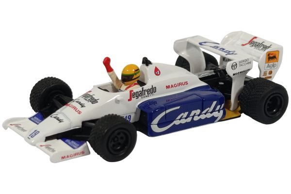 Formula 1 Toleman TG184 #19 1984 Monaco Grand Prix 2nd place Ayrton Senna - 1/64 Mini GT