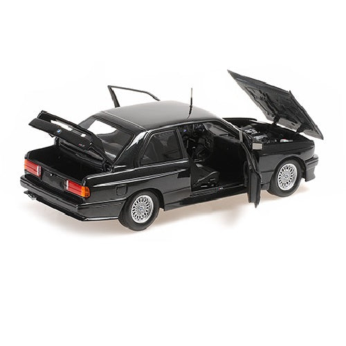 BMW M3 E30 Street 1987 negru metalic - 1/18 Minichamps