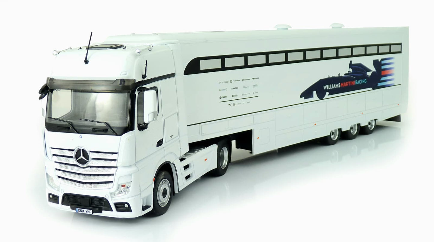 Macheta Camion Mercedes-Benz Actros MP4 Renntransporter Williams Martini Racing - 1/43 Premium Collectibles