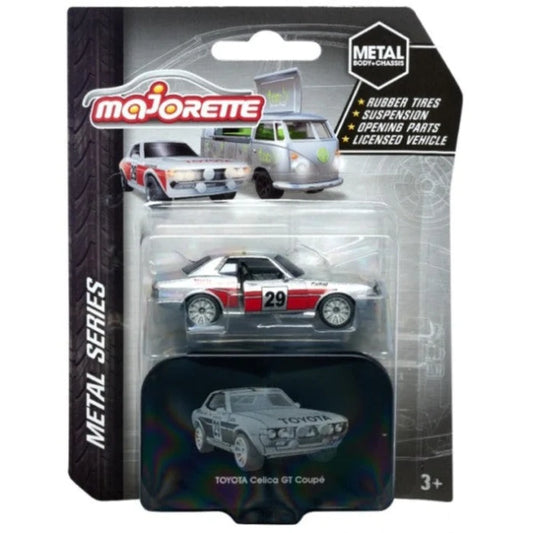 Masinuta Toyota Celica GT Coupe + cutie metalica depozitare - 1/64 Majorette