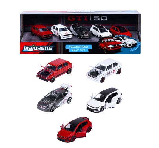Set 5 masinute metalice Volkswagen Golf Gti - 1/64 Majorette