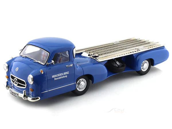 Set Transportor Mercedes Blue Wonder si Formula 1 Mercedes-Benz W196 1955 - 1/18 Werk83