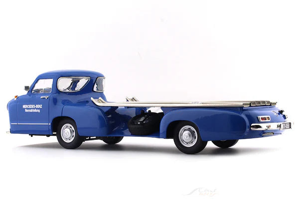 Set Transportor Mercedes Blue Wonder si Formula 1 Mercedes-Benz W196 1955 - 1/18 Werk83