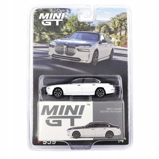 BMW I7 xDrive60 alb/negru - 1/64 Mini GT