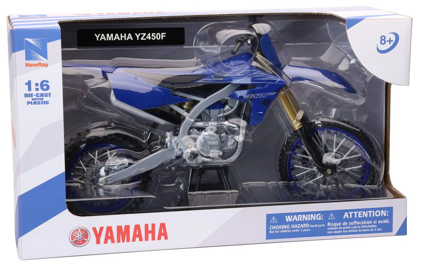 Motocicleta Yamaha YZ450F albastra - 1/6 NewRay