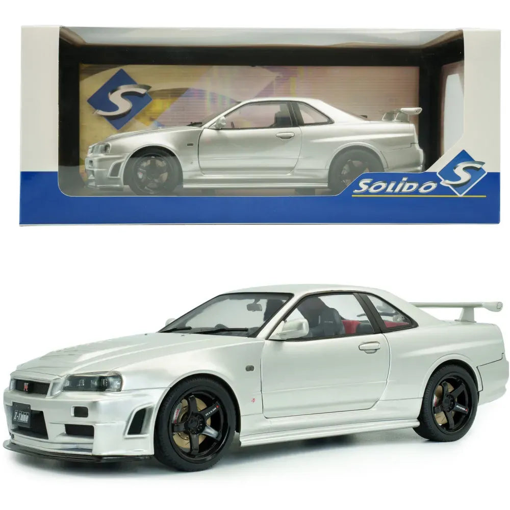 Nissan Skyline GT-R R34 Ztune silver 1999 - 1/18 Solido