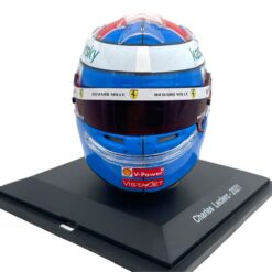 Casca Charles Leclerc Scuderia Ferrari #16 Monaco GP 2021 cu vitrina plexiglass - 1/5 Spark