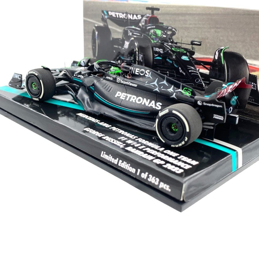 Formula 1 Mercedes-AMG Petronas F1 W14 E Performance Goerge Russell #63 Bahrain GP 2023 1/363pcs - 1/18 Minichamps