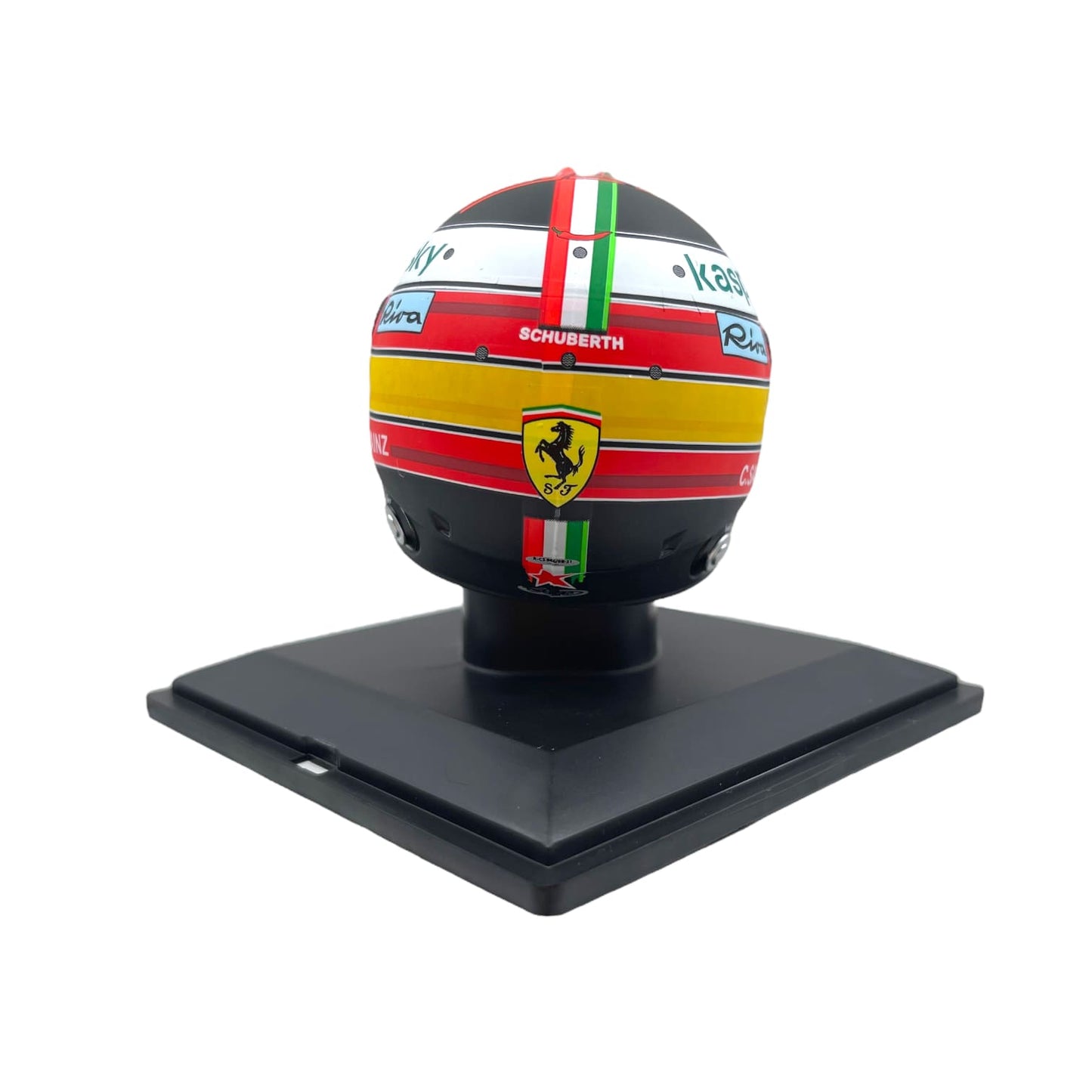 Casca Carlos Sainz 2021 cu vitrina plexiglass - 1/5 Spark