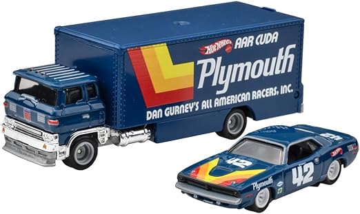 Set 2 machete Sakura Sprinter si Plymouth AAR Cuda 1970 - 1/64 Hot Wheels Premium