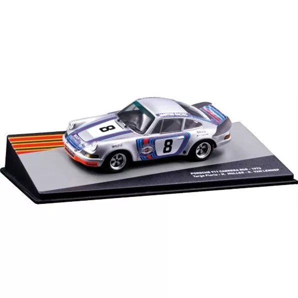 Porsche 911 Carrera RSR 1973 Targa Florio - H.Muller - G.Van Lennep #8 cu vitrina plexiglass - 1/43 Altaya