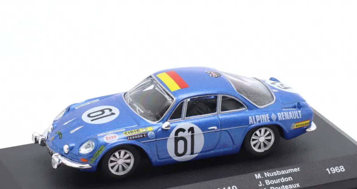 Renault Alpine A110 1968 -#61 cu vitrina plexiglass - 1/43 Edicola