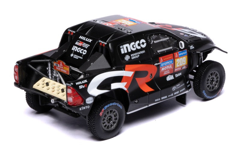 Toyota GR DKR Hilux Evo T1U #209 G.de Villiers - D.Murphy Rally Dakar 2024 - 1/18 Ixo
