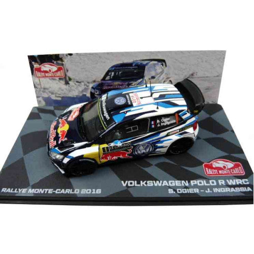 Volkswagen Polo R WRC S.Ogier - J.Ingrassia Rallye Monte-Carlo 2016 #1 cu vitrina plexiglass - 1/43 Altaya