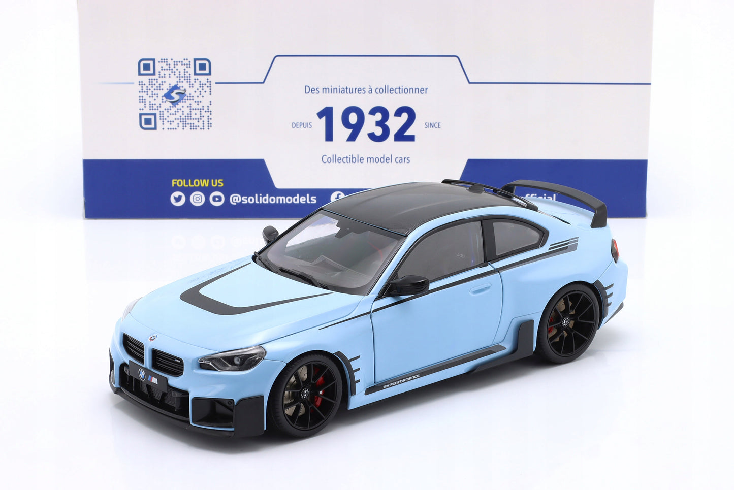BMW M2 Performance Parts 2024 bleu - 1/18 Solido