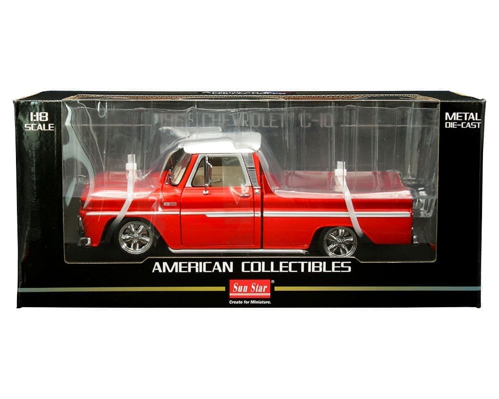 Chevrolet C-10 Styleside Pickup Lowrider red 1965 - 1/18 Sun Star