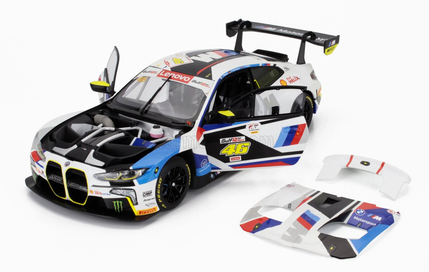BMW M4 GT3 #46 2nd 12h Abu Dhabi 2023 Rossi, Vanthoor, Yelloly 1/546pcs - 1/18 Minichamps