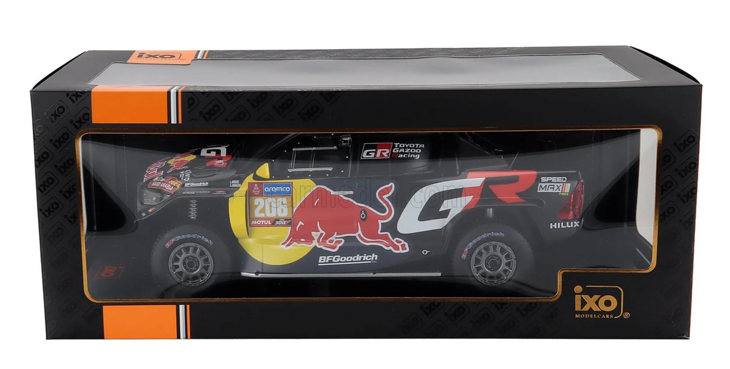 Toyota GR DKR Hilux Evo T1U #206 L.Moraes - A.Monleon Rally Dakar 2024 - 1/18 Ixo Modelcars.